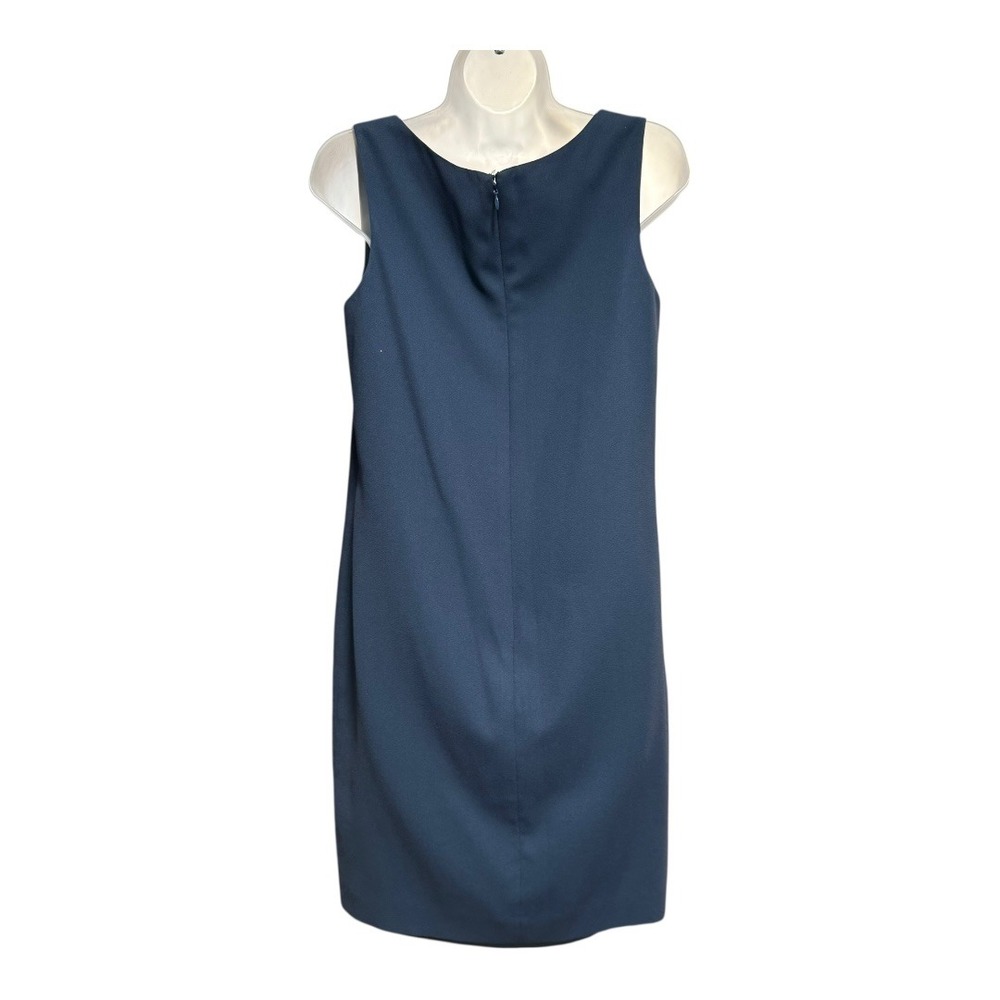 Jacqueline Ferrar Vintage Sleeveless Sheath Blue Workwear Classic Chic Minimal - Picture 4 of 5